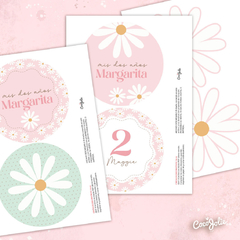 Kit Margaritas Rosado - CocoJolie Kits Imprimibles