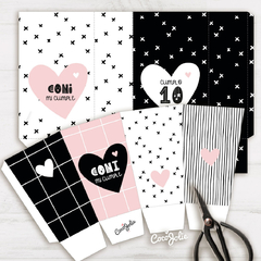 Imagen de Kit Pink Minimalista Rosa y Negro