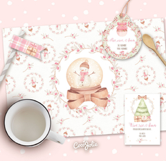 Kit Navidad Rosada Vintage - CocoJolie Kits Imprimibles