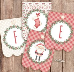 Kit Navidad Vintage. Imprimible Personalizable en internet