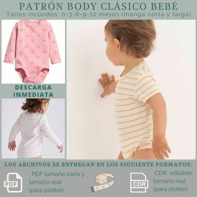 Molde BODY CLASICO manga larga y manga corta