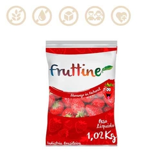 Morango Fruta Congelado 1Kg Fruttine