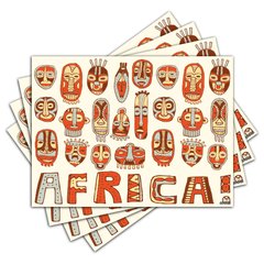 Jogo Americano - Africa com 4 peças - 055Jo