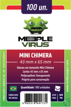 Sleeve Meeple Virus Mini Chimera 43 x 65 mm - 100 unidades na internet