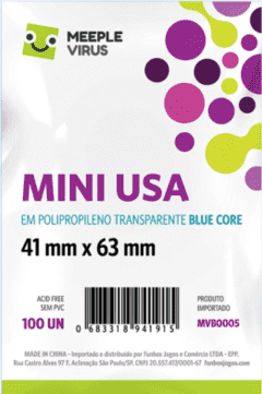 Sleeve Blue Core Mini USA 41 x 63 mm - 100 unidades na internet