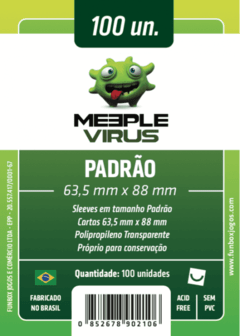 Sleeve Meeple Virus Padrão 63,5 x 88 mm - 100 unidades