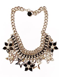 Collar estrellitas negro y Cristal - comprar online