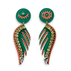 aros Ciel verde y coral - comprar online