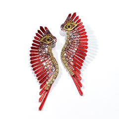 par de aros Seahorse rojos