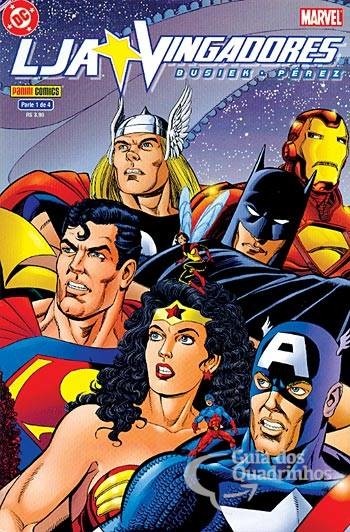 Liga da Justiça/Vingadores vol 1, de Kurt Busiek e George Perez