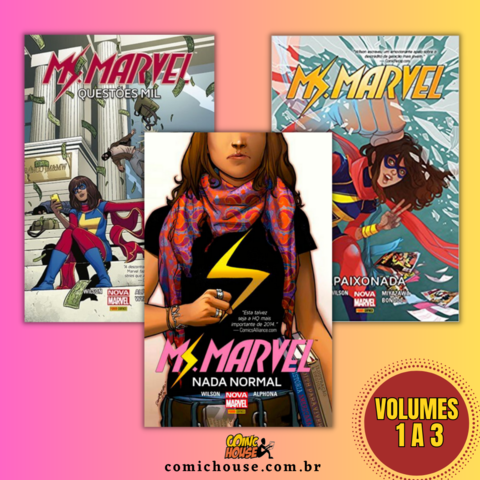 Ms Marvel, de G. Willow Wilson - 3 edições - vol 1 a 3 - Capa Dura