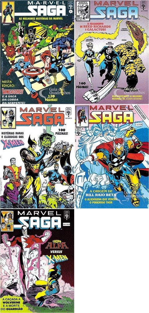 Pack Marvel Saga - 5 edições