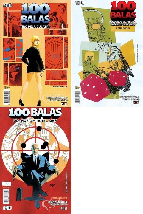 Pack 100 Balas vol 2, 3 e 4, de Brain Azzarello e Eduardo Rizzo