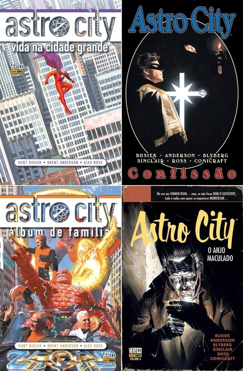 Pack Astro City vol 1, 2, 3 e 4, de Kurt Busiek e Brent Anderson