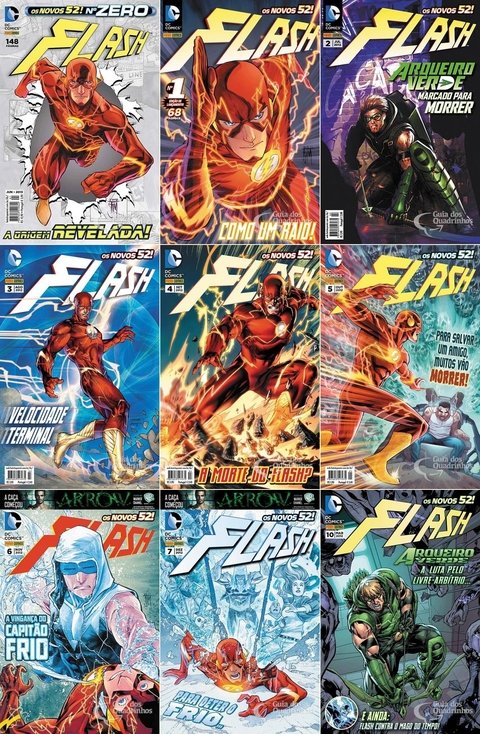 Pack Flash Novos 52 - vol 0 a 7, 9 a 12