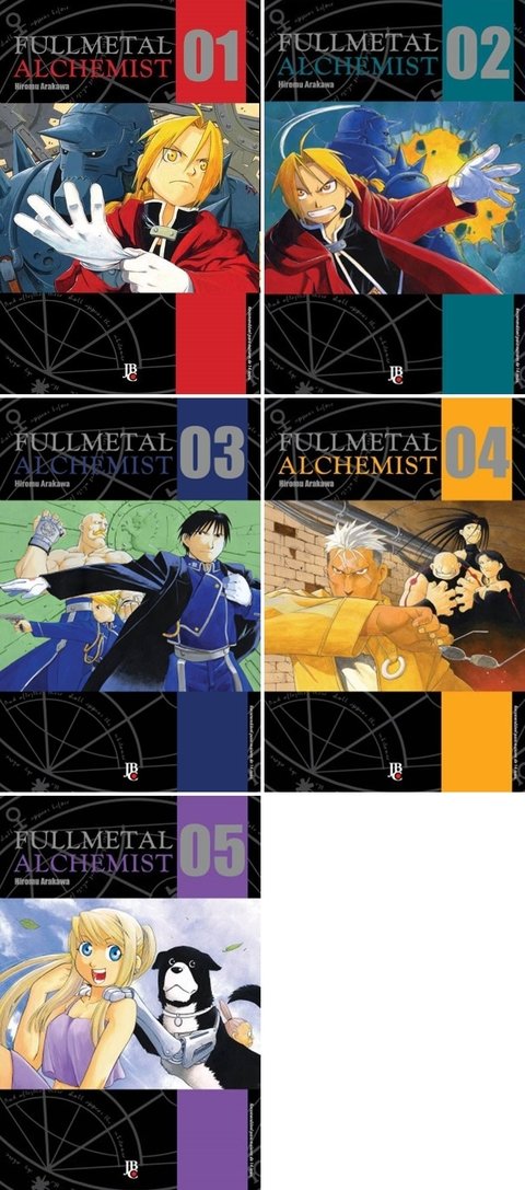 Pack Fullmetal Alchemist Vol 1 a 5 - 5 edições