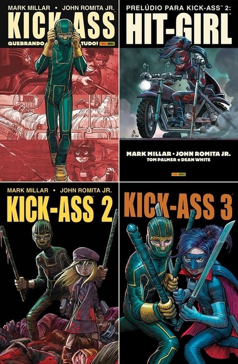 Pack Kick Ass + Prelúdio de Mark Millar e John Romita Jr - 4 edições