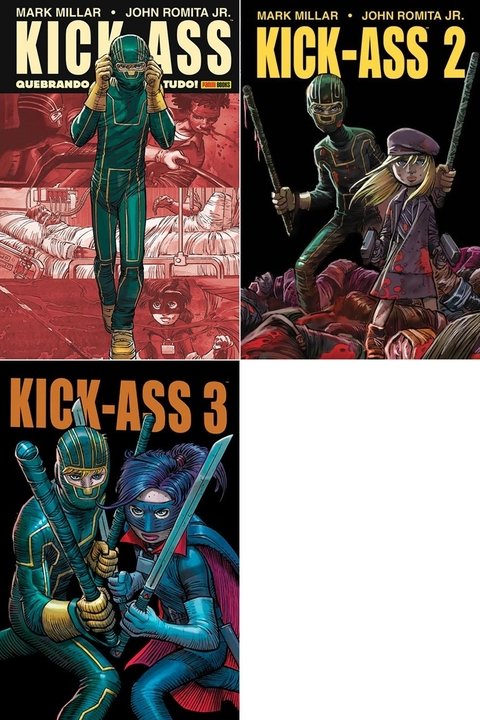 Pack Kick Ass, de Mark Millar e John Romita Jr - 3 edições