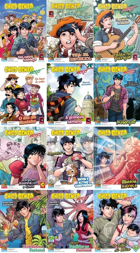 Pack Chico Bento Moço Volumes 1 a 15, 17 e 19