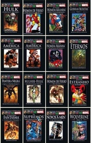 Pack Coleção Salvat Marvel 80 volumes - vol 1 a 56, 58 a 77, 79 e 80 + Clássicos XX