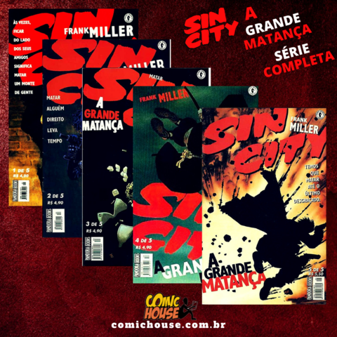 Pack Sin City - A grande matança, de Frank Miller - Coleção Completa