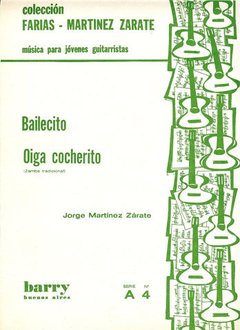 Bailecito Oiga cocherito - Farías / Martínez Zárate - Partituras