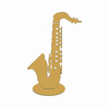 Instrumento Musical Saxofone 30cm MDF cru