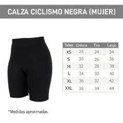 CALZA CICLISMO TOTAL BLACK MUJER - tienda online