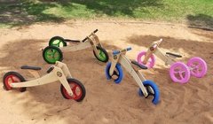 Triciclo de equilíbrio woodbike 3 em 1 - loja online