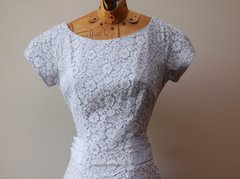 Vestido de encaje celeste 1950 - comprar online