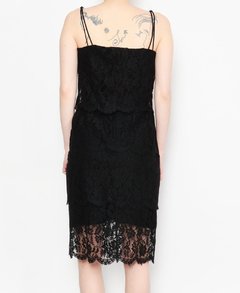 vestido de encaje negro 60s - tienda online