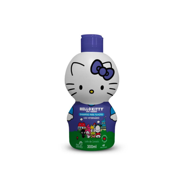 Shampoo Filhotes Hello Kitty and Friends Hidratante para Cães e Gatos 300ml