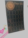 Cartão Grande (16 pares) Ref: Coleção Luxo Preto Tam 9x15cm com 1 unidade acompanha embalagem simples