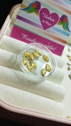 Navete Dourado Glitter 4x8 com 12 unidades