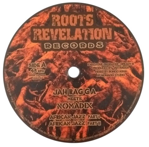 10" Jah Ragga & Nomadix - African Jazz/End of Slavery [VG+]