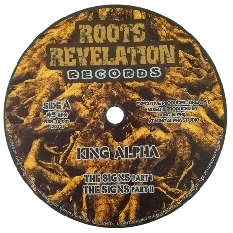 10" King Alpha - The Signs/Higher Level [VG]