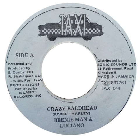 7" Beenie Man & Luciano - Crazy Baldhead/Version (Original Press) [VG]