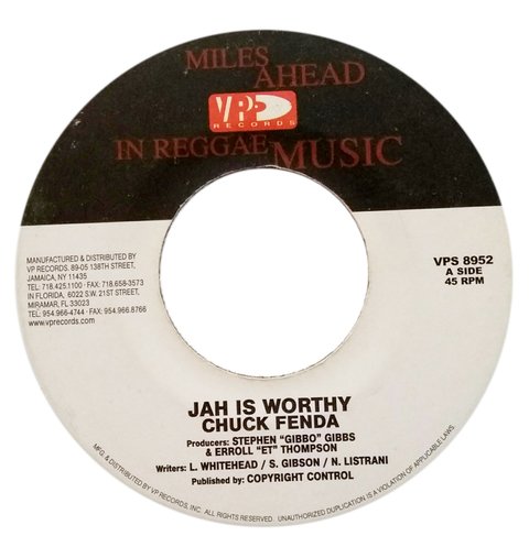 7" Chuck Fenda/Latoya - Jah Is Worthy/More Than Confused [VG]
