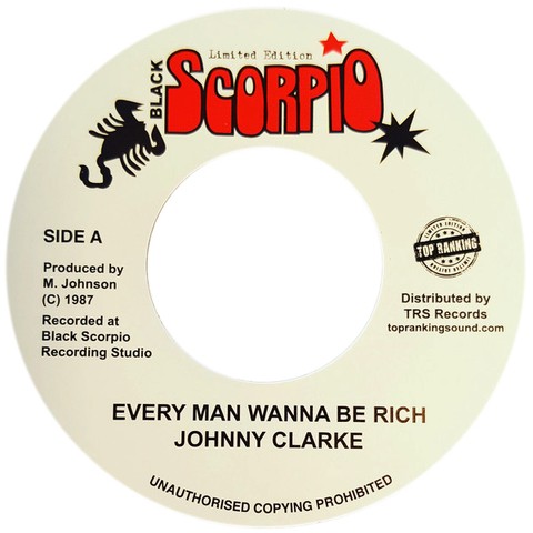 7" Johnny Clarke - Every Man Wanna Be Rich/Version [NM]