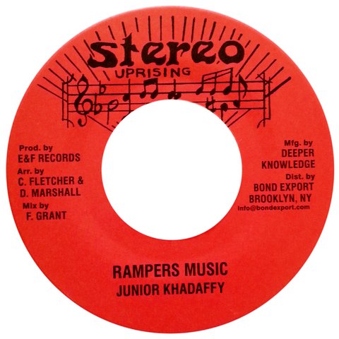 7" Junior Khadaffy - Rampers Music/Version [NM]