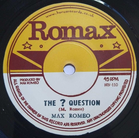 7" Max Romeo/Ron Wilson - The Question/Rat Poison [NM]