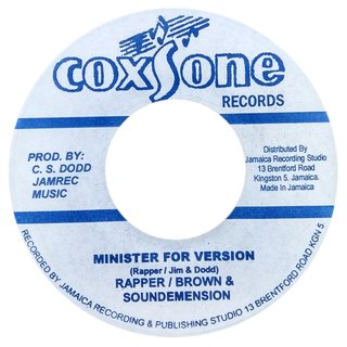 7" Rapper Robert & Jim Brown - Minister for Ganja/Minister for Version [VG+] - comprar online