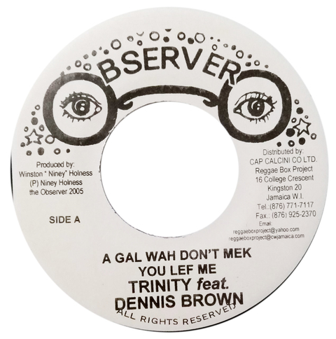 7" Trinity & Dennis Brown - A Gal Wah Don't Make You Lef Me/West Bound Lotion [VG+] na internet