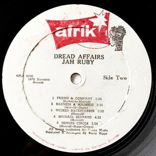 LP Jah Ruby - Dread Affairs [VG+] - Subcultura