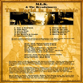 LP MLK & the Breadwinners - The World Is In Trouble [NM] - comprar online