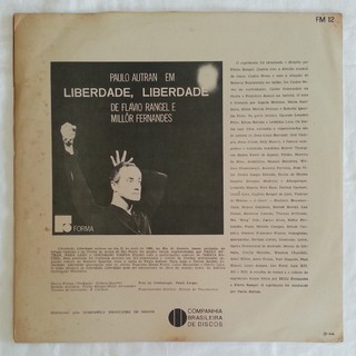 LP Nara Leão, Paulo Autran, Tereza Rachel, Oduvaldo Vianna Filho - Liberdade, Liberdade (Original Press) [VG+]