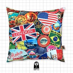 Almohadón Cuadrado STAMPS LONDON (PRE ORDER) - comprar online