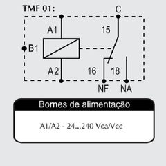 Rele de tempo Multifunção TMF-01 1 SPDT - Eletrotécnica Vera Cruz