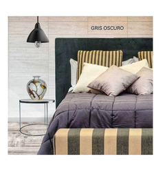 ACOLCHADO SIMIL PLUMON GRIS - comprar online