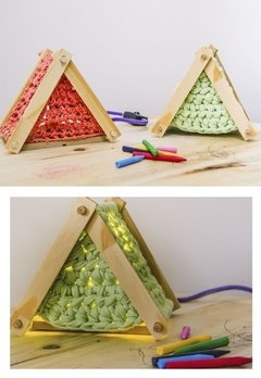 Juguete de madera y crochet, carpa para jugar - tienda online